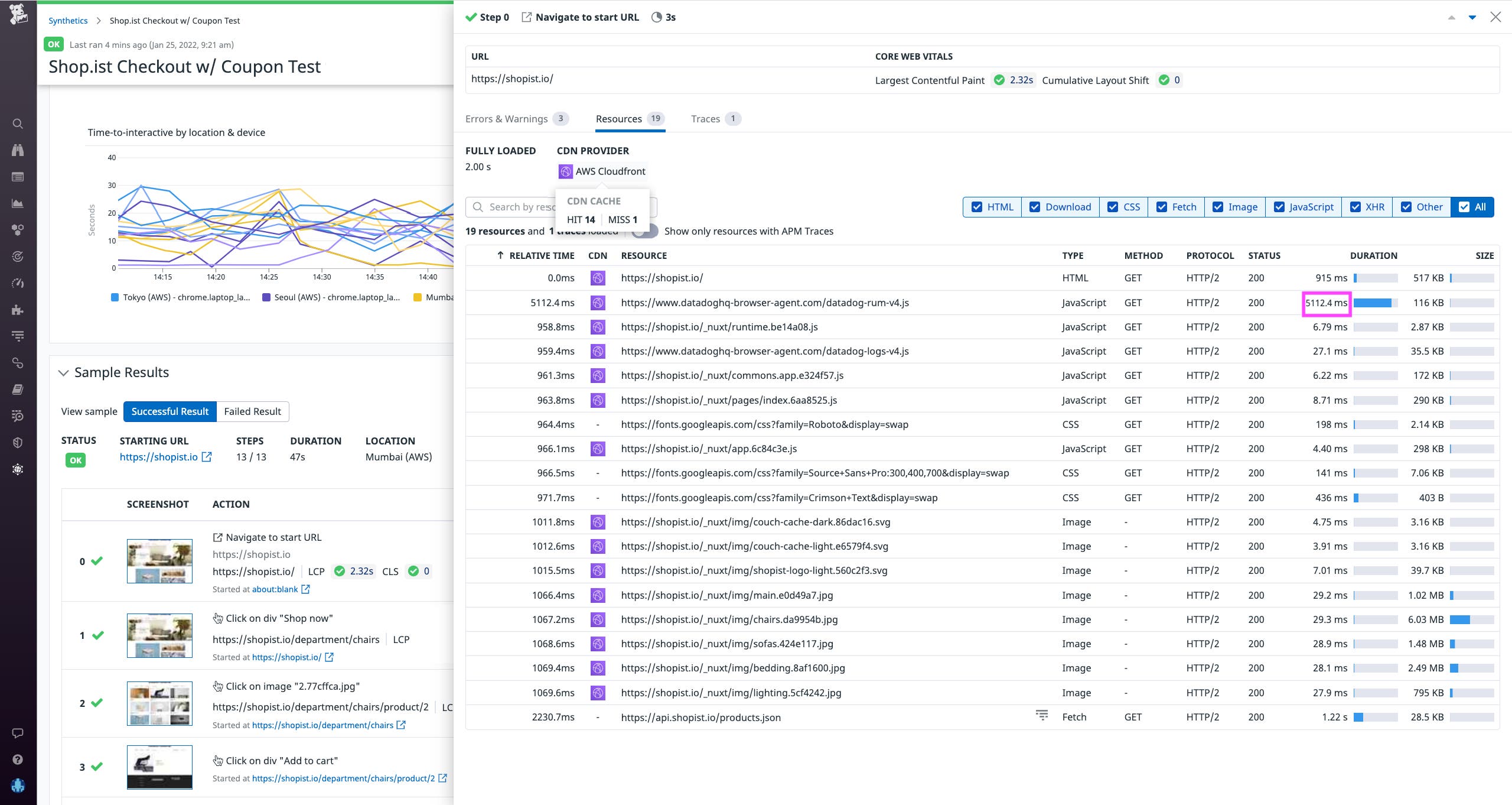 See which CDNs are serving your Synthetic test resources See which CDNs are serving your Synthetic test resources
