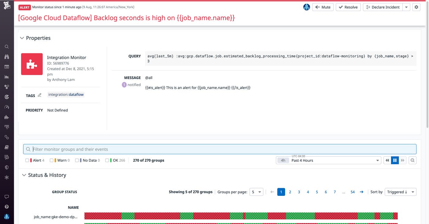 Create or leverage preconfigured monitors for your Dataflow pipelines Create or leverage preconfigured monitors for your Dataflow pipelines