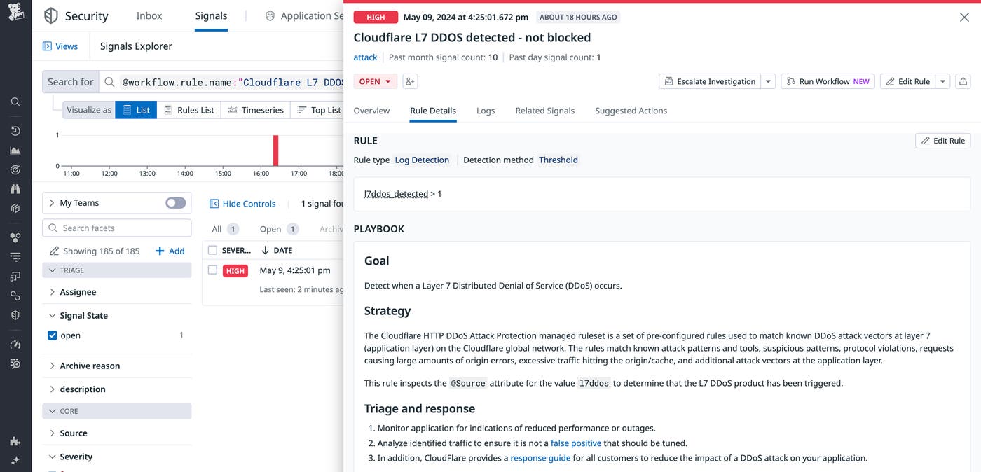 Use Cloud SIEM to troubleshoot security issues surfaced by DNS logs. Use Cloud SIEM to troubleshoot security issues surfaced by DNS logs.