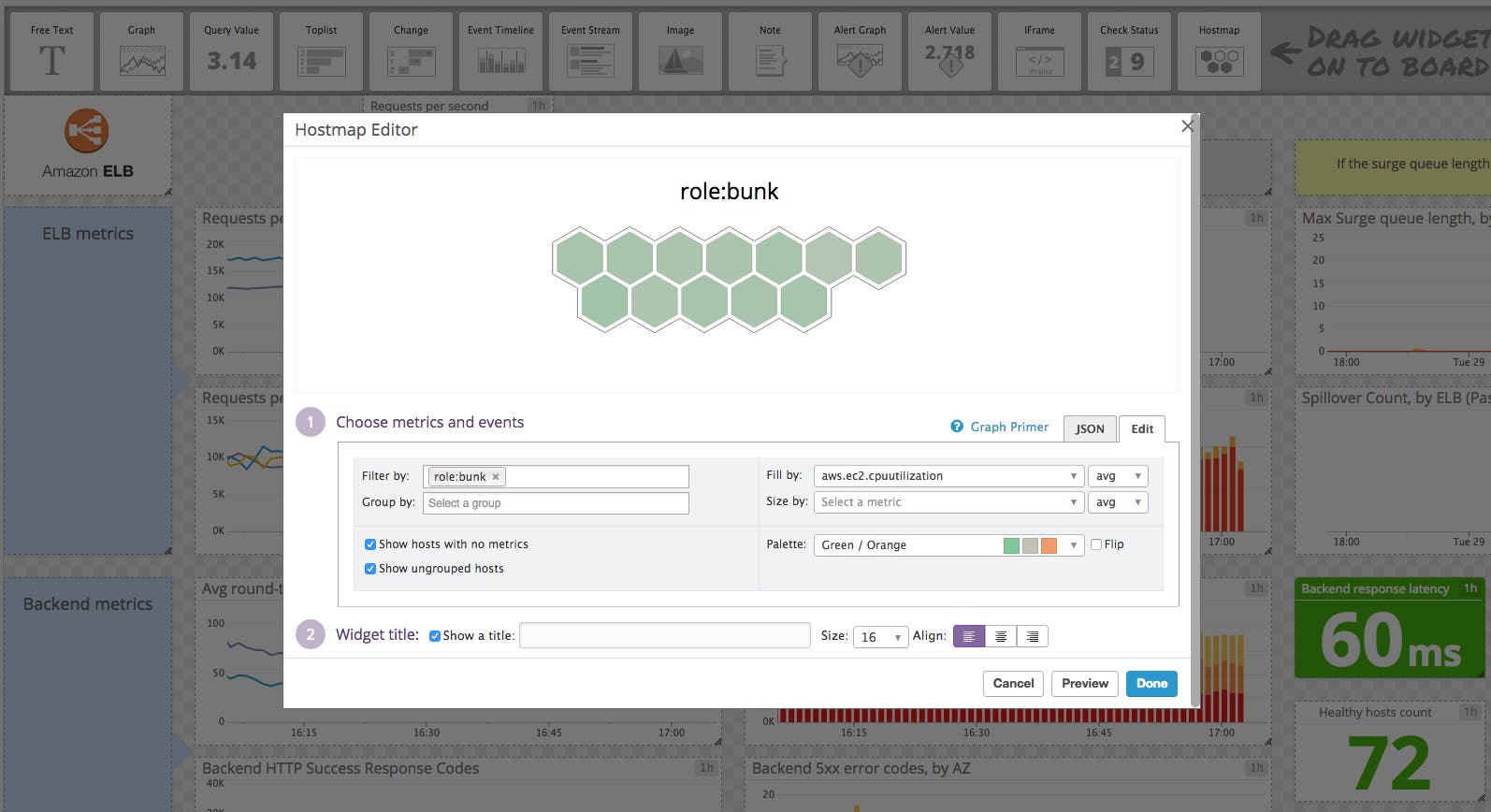 Default EC2 dashboard on Datadog Default EC2 dashboard on Datadog