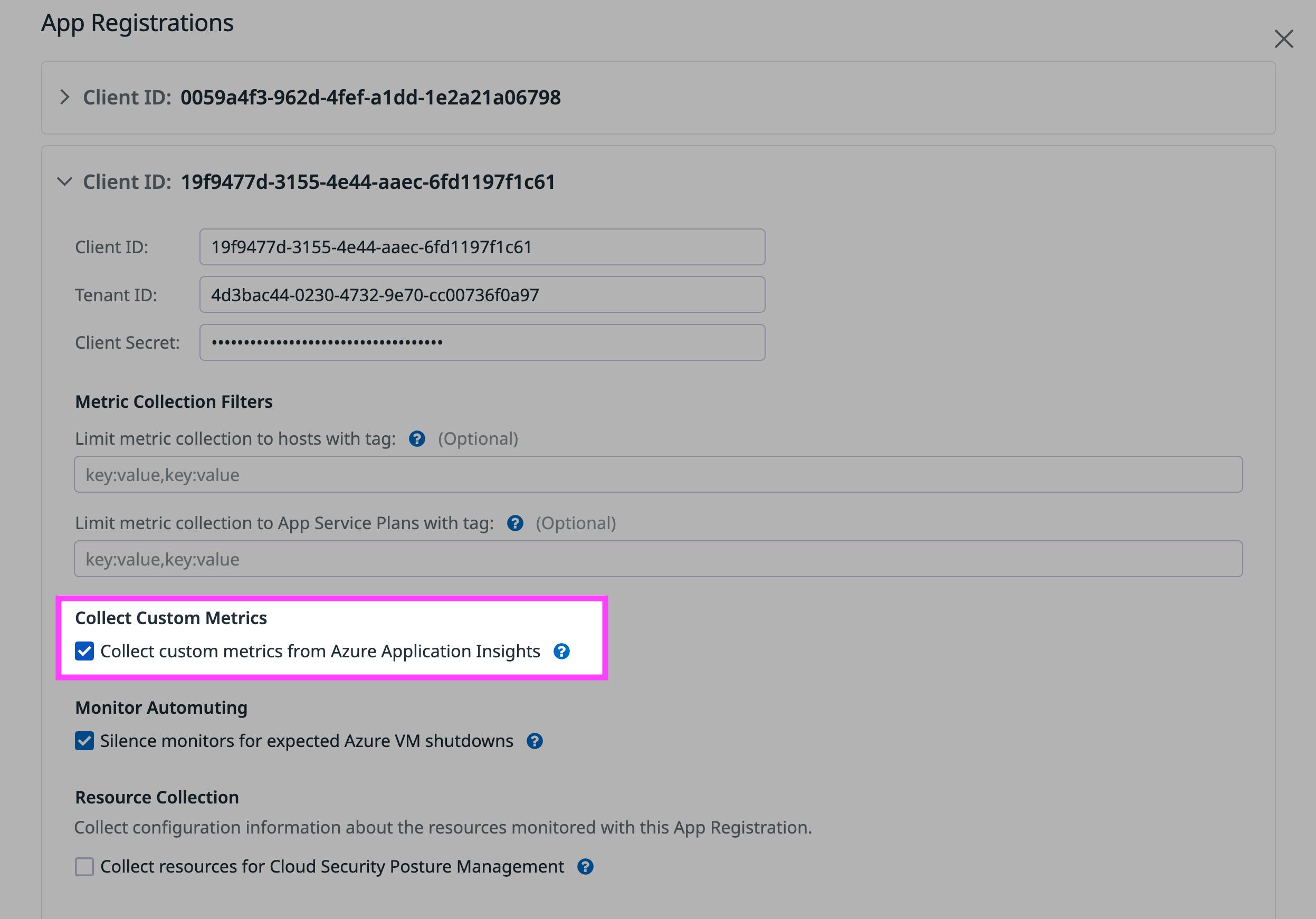 Collect custom metrics directly from App insights with a single click. Collect custom metrics directly from App insights with a single click.