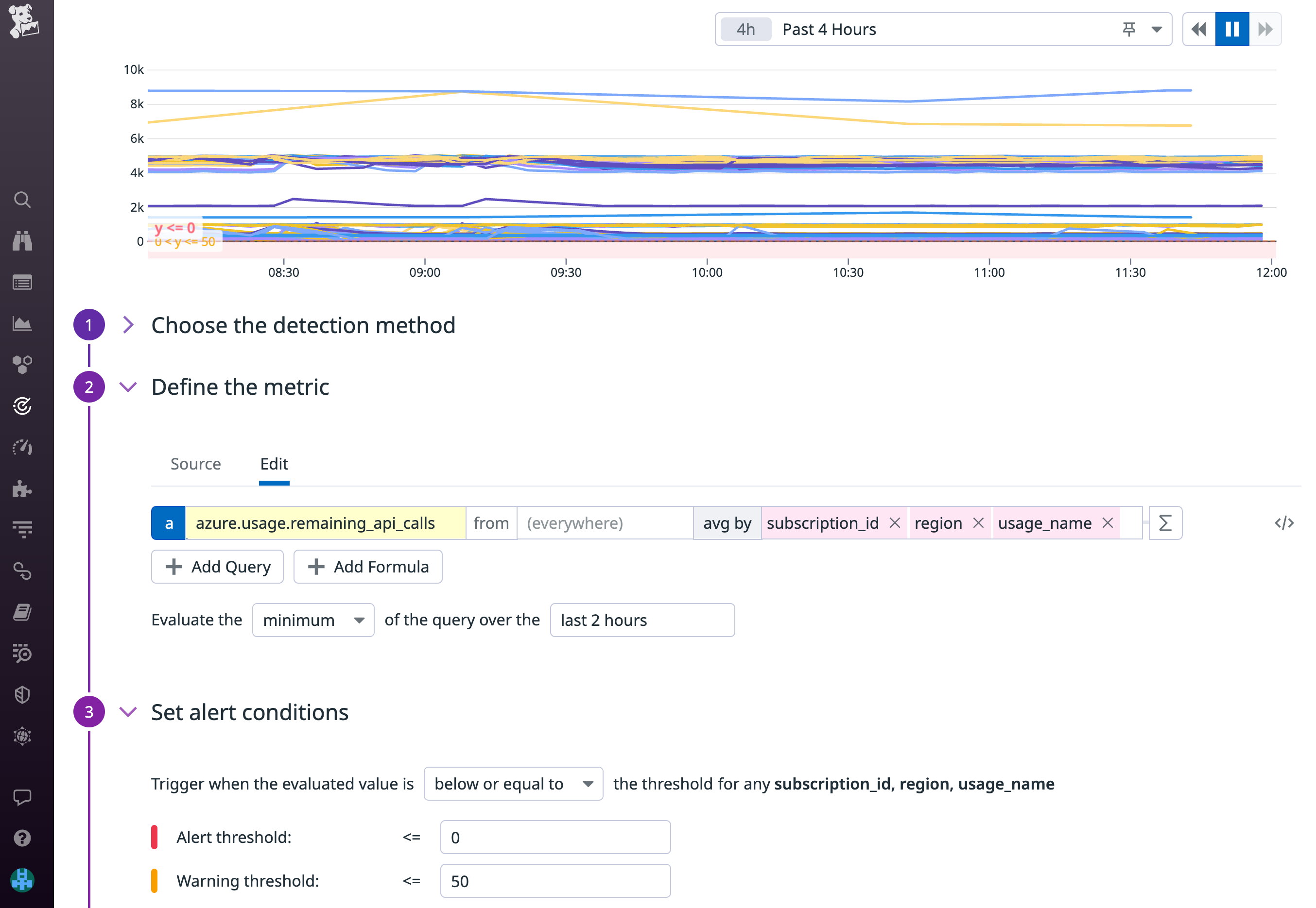 Implement preconfigured alerts on common Azure issues with recommended monitors.