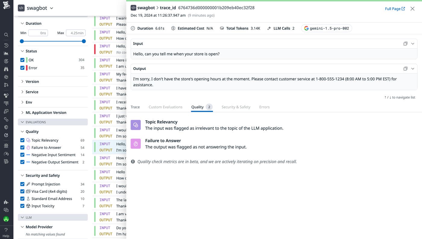 View out-of-the-box quality and safety evaluations for Gemini applications View out-of-the-box quality and safety evaluations for Gemini applications