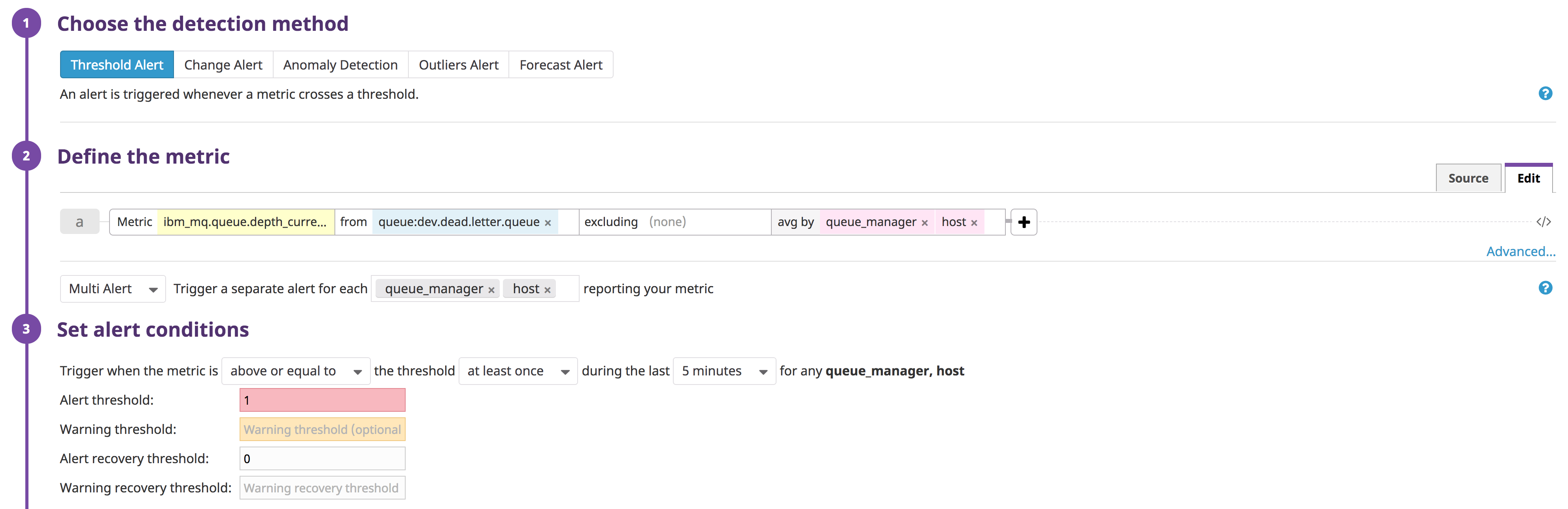 Alert on IBM MQ metrics with Datadog