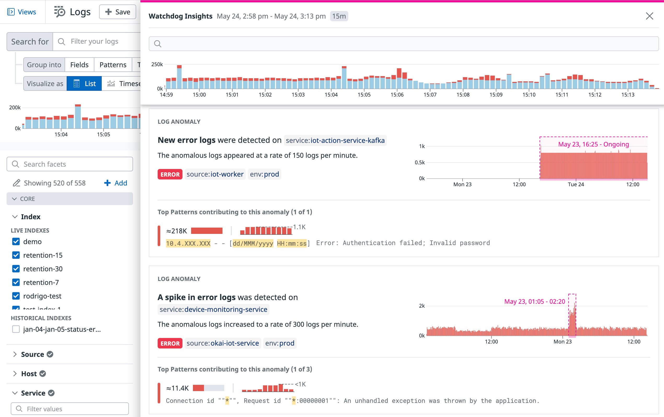 Leverage Watchdog Insights to expedite troubleshooting problematic logs from your IoT devices Leverage Watchdog Insights to expedite troubleshooting problematic logs from your IoT devices