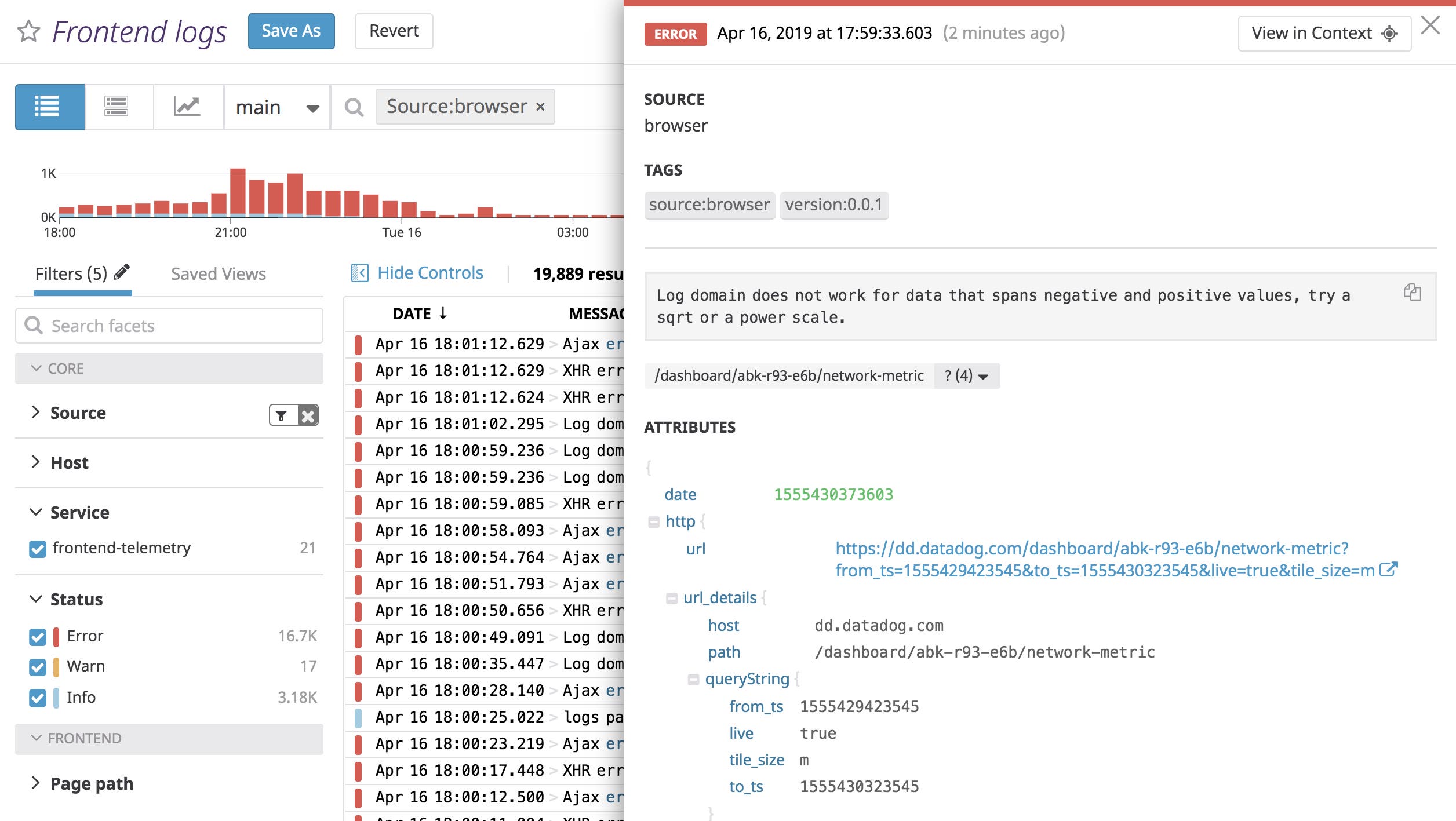 monitor javascript console logs with Datadog's new javascript logging library monitor javascript console logs with Datadog's new javascript logging library