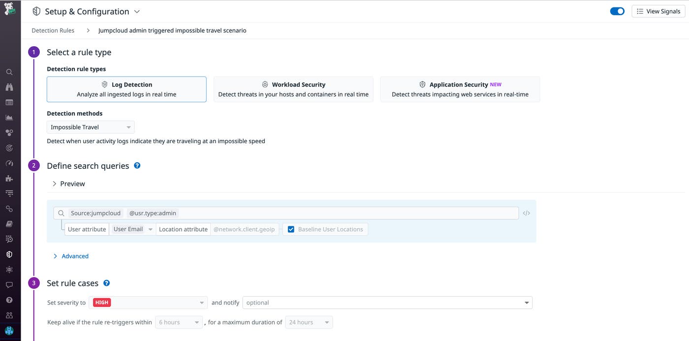 Flag suspicious behavior using OOTB cloud SIEM rules. Flag suspicious behavior using OOTB cloud SIEM rules.