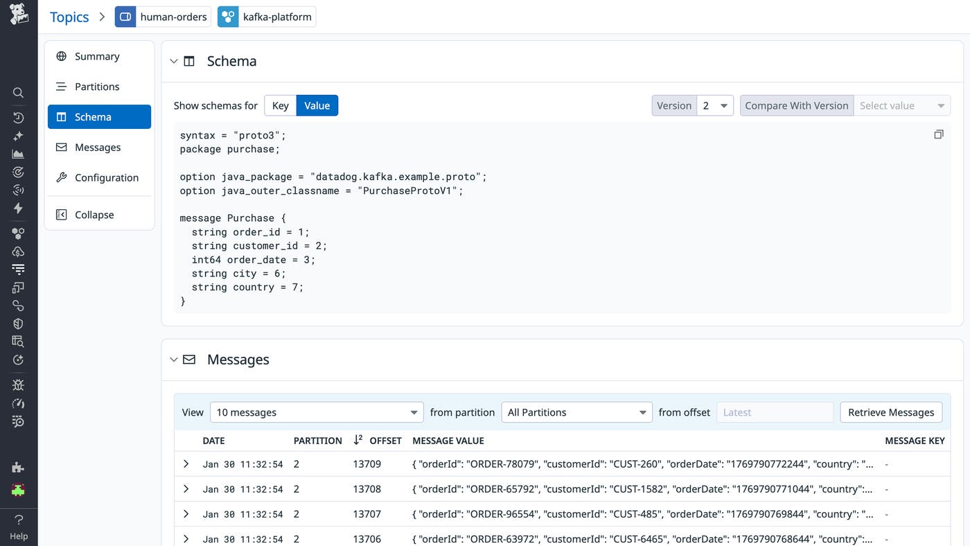 Inspecting Kafka topic metadata in Data Streams Monitoring Kafka Admin. Inspecting Kafka topic metadata in Data Streams Monitoring Kafka Admin.