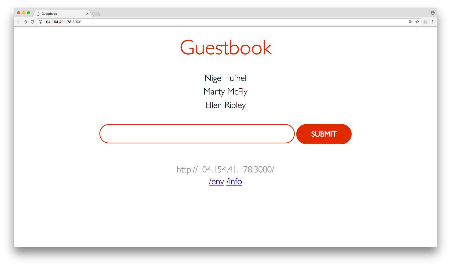 Web interface for a simple guestbook application written in Go