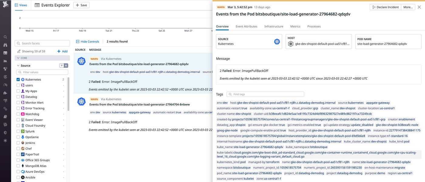 Failed events are often the result of a failed image pull Failed events are often the result of a failed image pull