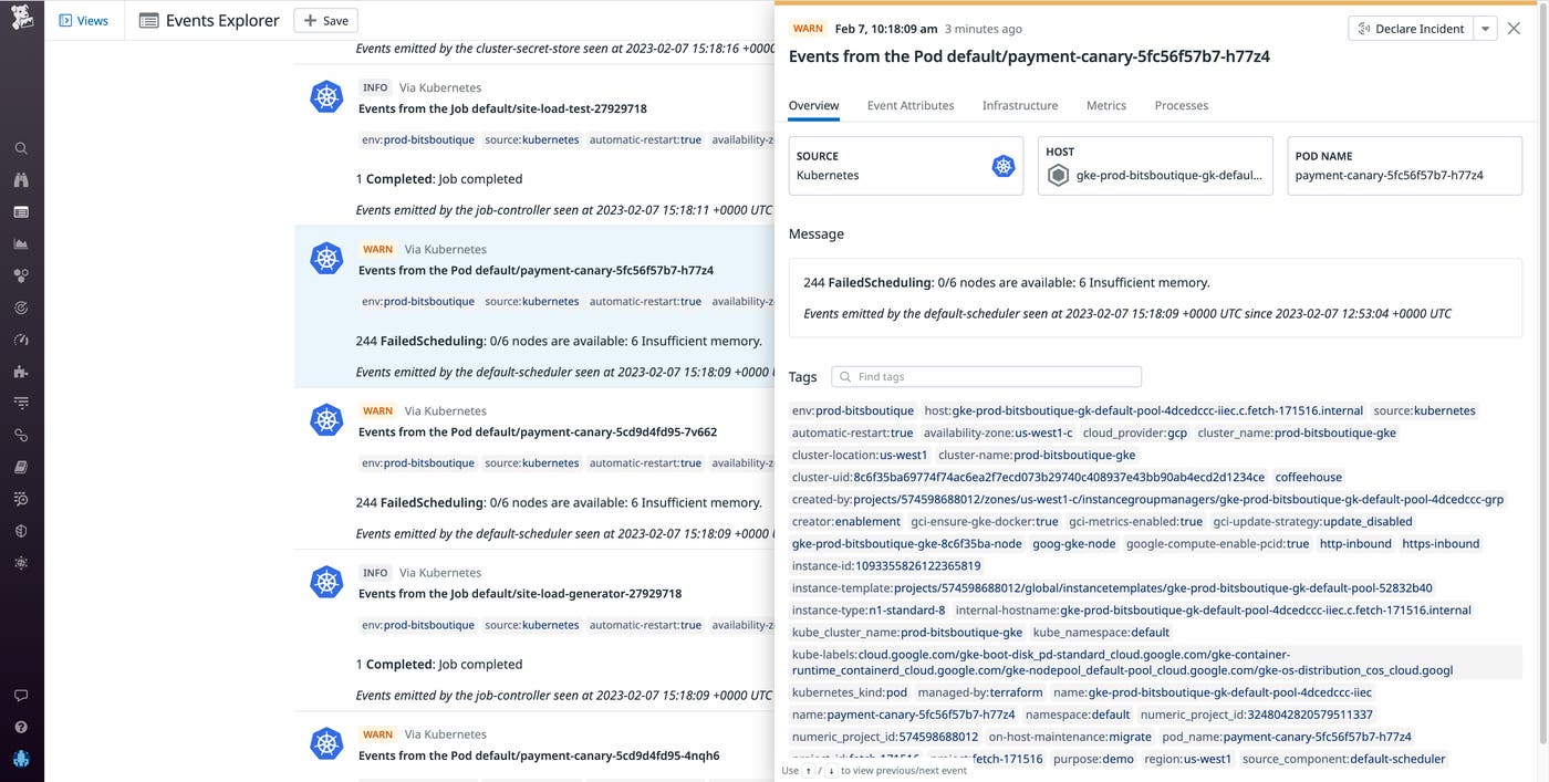 When the Kubernetes scheduler can't find a suitable node to assign pods to it will generate a FailedScheduling event When the Kubernetes scheduler can't find a suitable node to assign pods to it will generate a FailedScheduling event