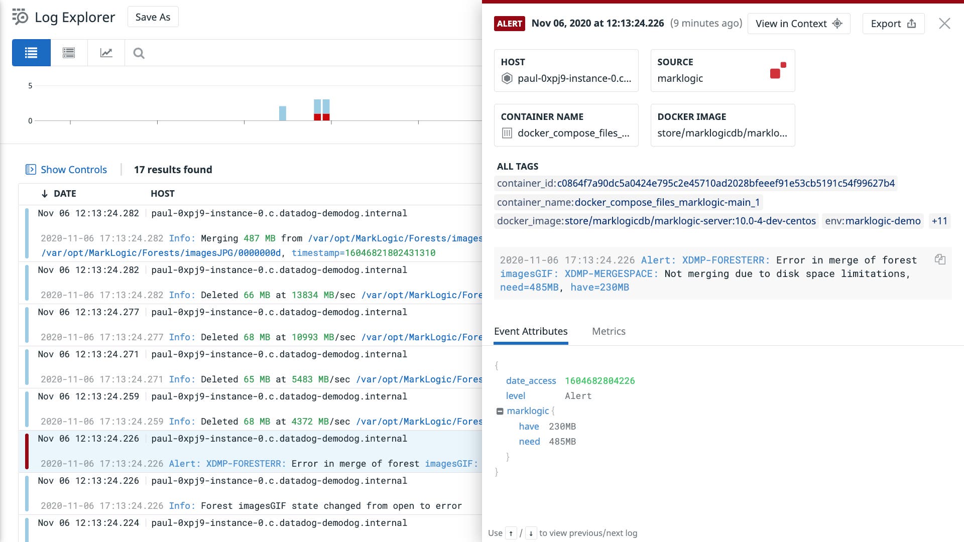 You can quickly track MarkLogic errors in Datadog. You can quickly track MarkLogic errors in Datadog.