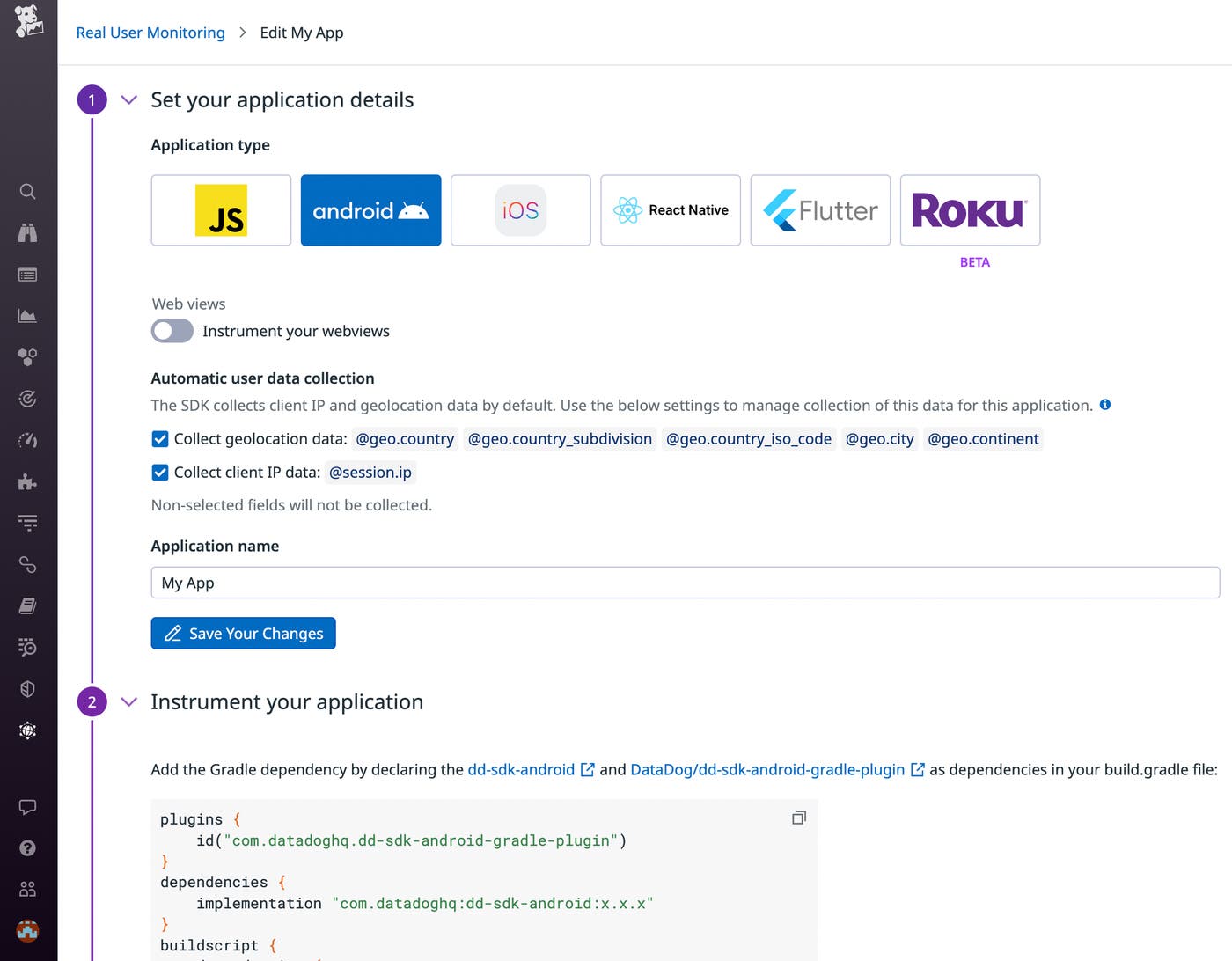 You can use the Datadog UI to configure RUM to collect Mobile Vitals. You can use the Datadog UI to configure RUM to collect Mobile Vitals.