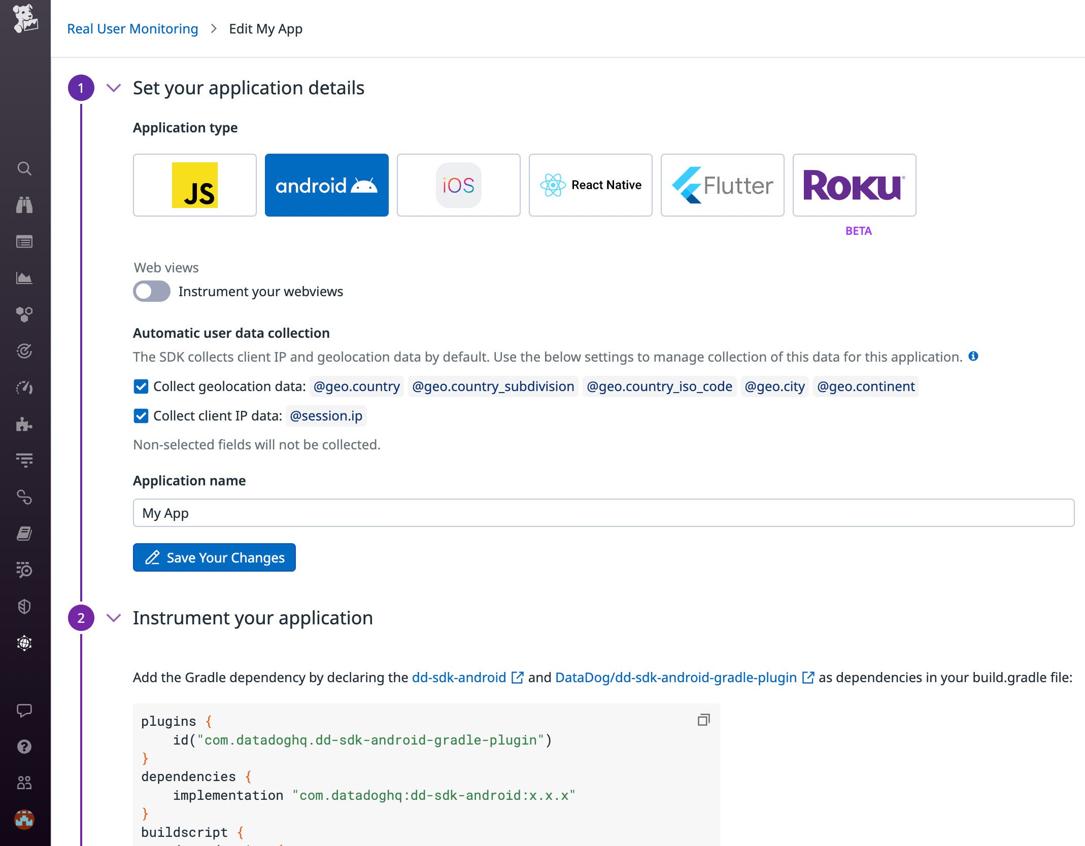 You can use the Datadog UI to configure RUM to collect Mobile Vitals. You can use the Datadog UI to configure RUM to collect Mobile Vitals.