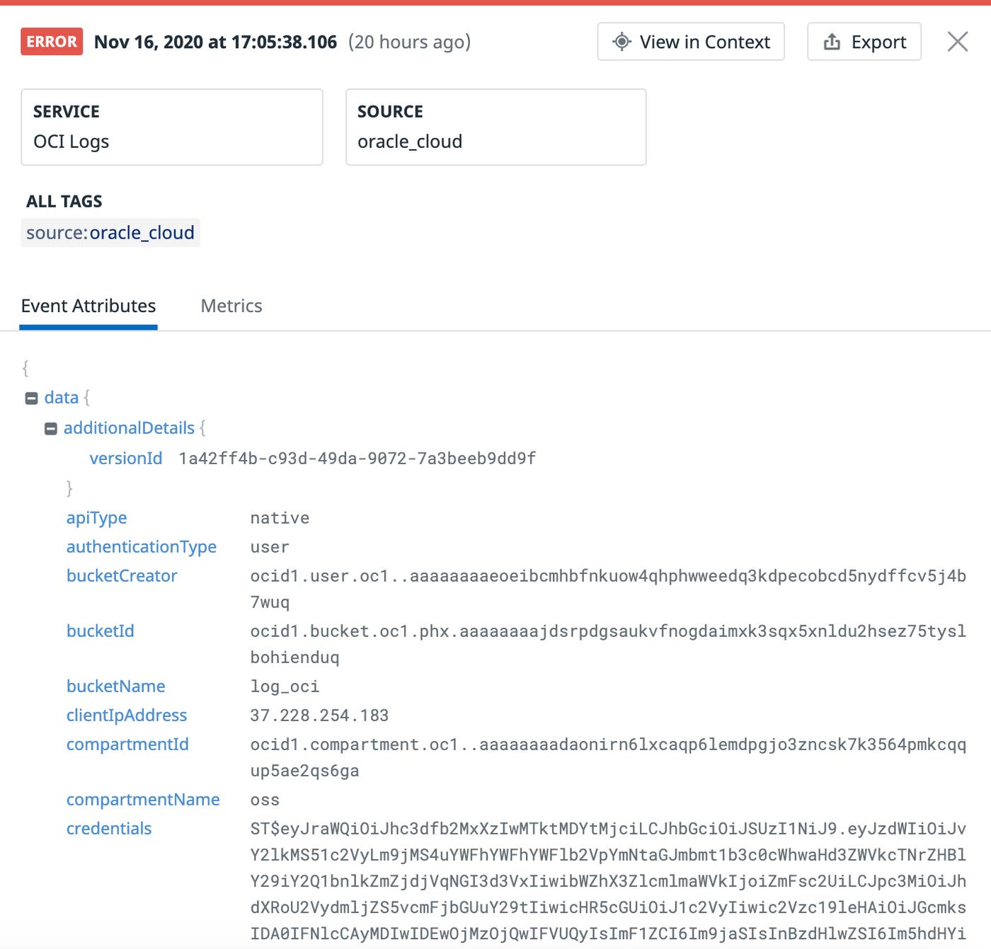 OCI logs contain important information about the user and service actions that occur across your OCI environment. OCI logs contain important information about the user and service actions that occur across your OCI environment.
