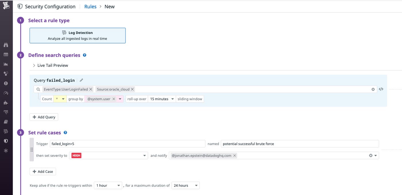 You can create custom Threat Detection Rules to trigger alerts and notifications when a chosen condition is met. You can create custom Threat Detection Rules to trigger alerts and notifications when a chosen condition is met.