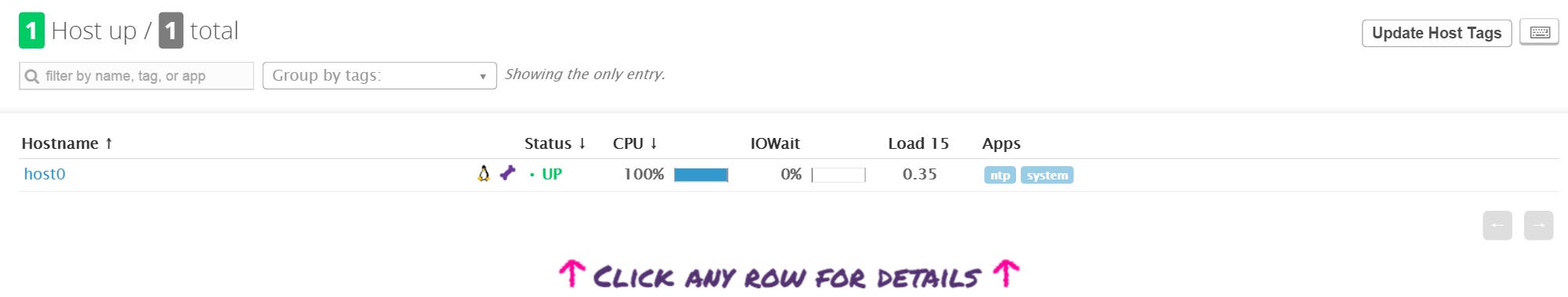 Reporting host in Datadog Reporting host in Datadog