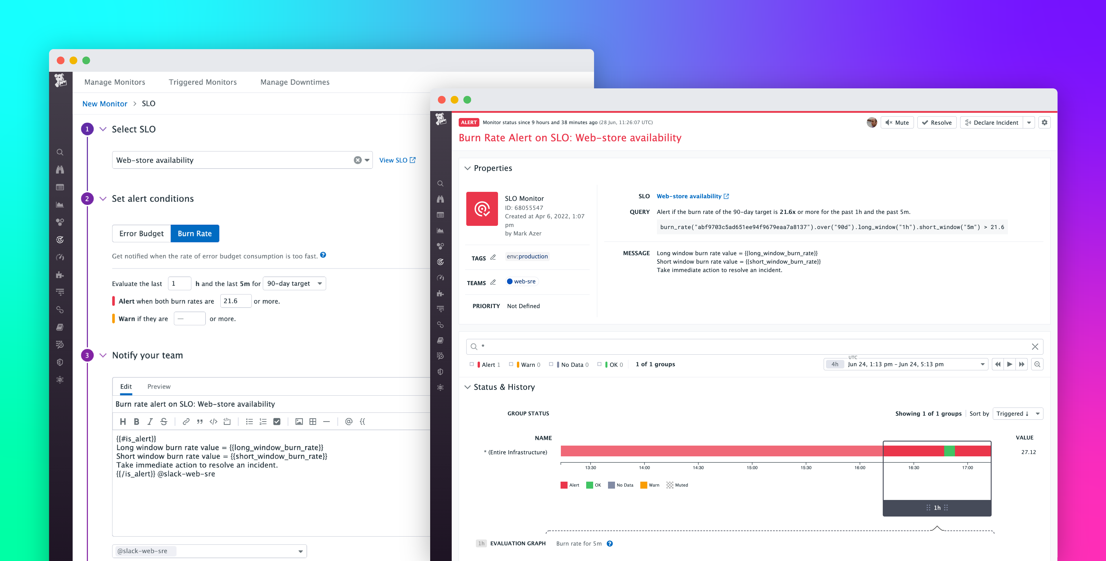 Proactively monitor service performance with SLO alerts