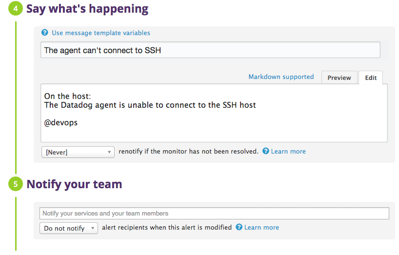 monitor SSH alert notification