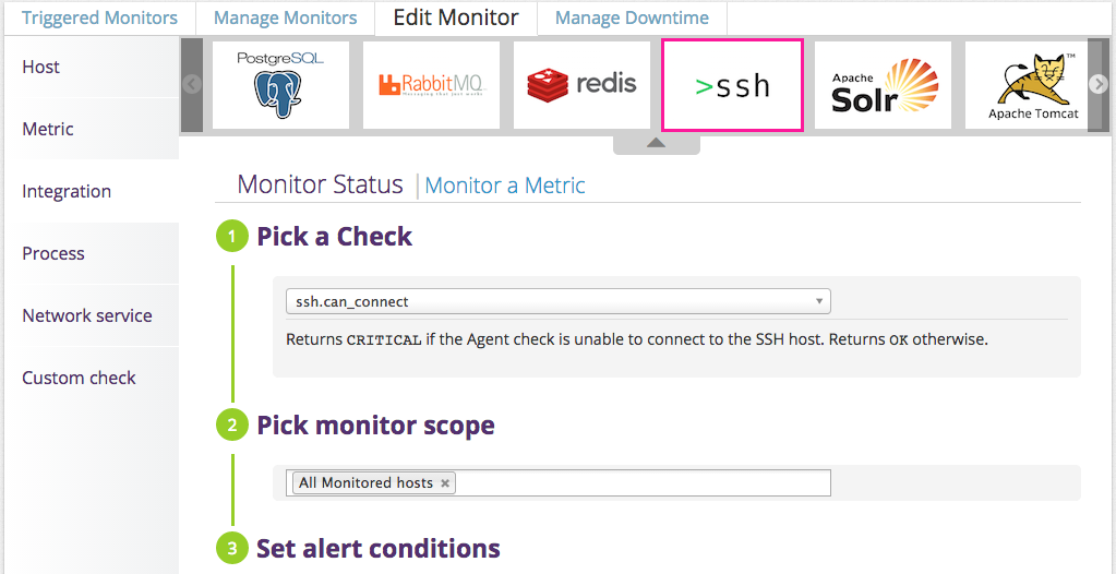 monitor SSH alert setup