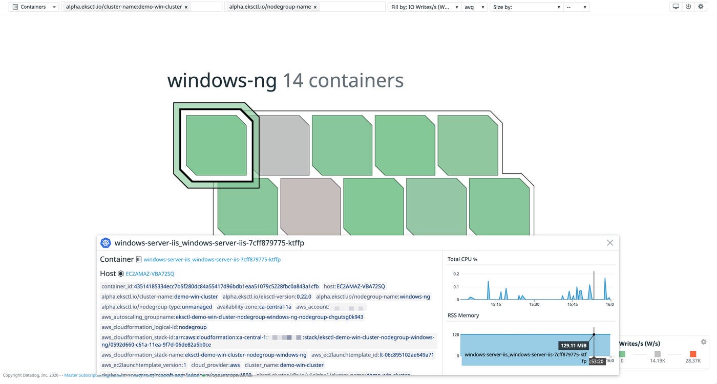Container map view Container map view