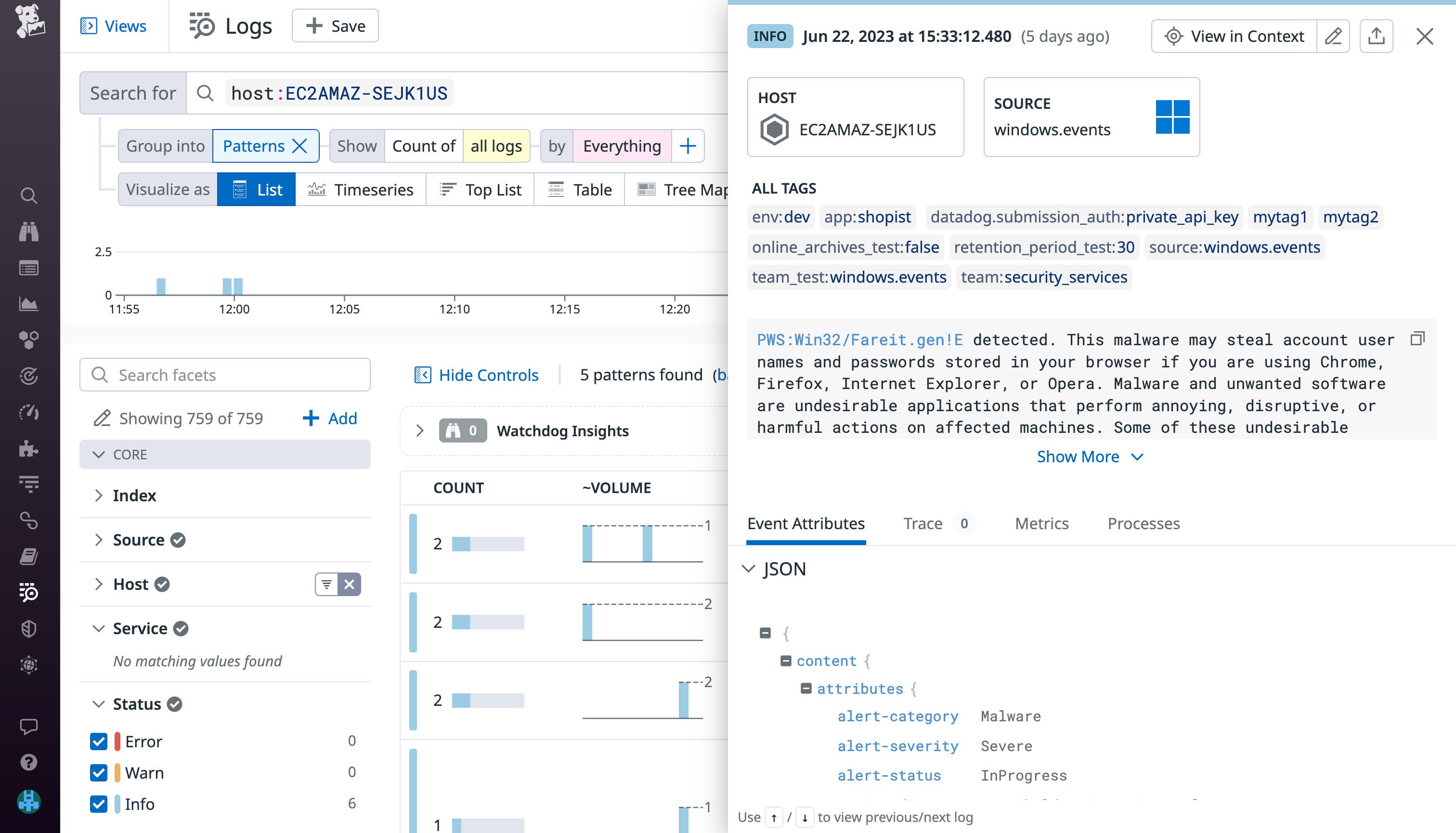 Monitor Windows Defender Antivirus events in Datadog Log Management. Monitor Windows Defender Antivirus events in Datadog Log Management.