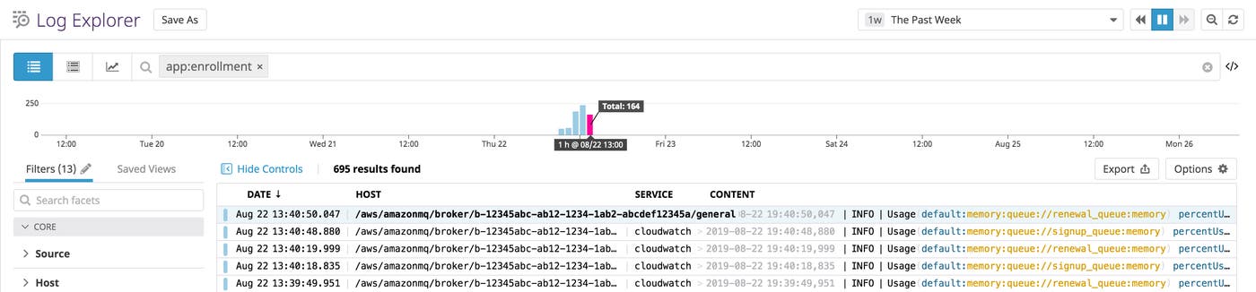 Specify a tag in the Log Explorer's search field to filter your results to include only logs with that tag. Specify a tag in the Log Explorer's search field to filter your results to include only logs with that tag.