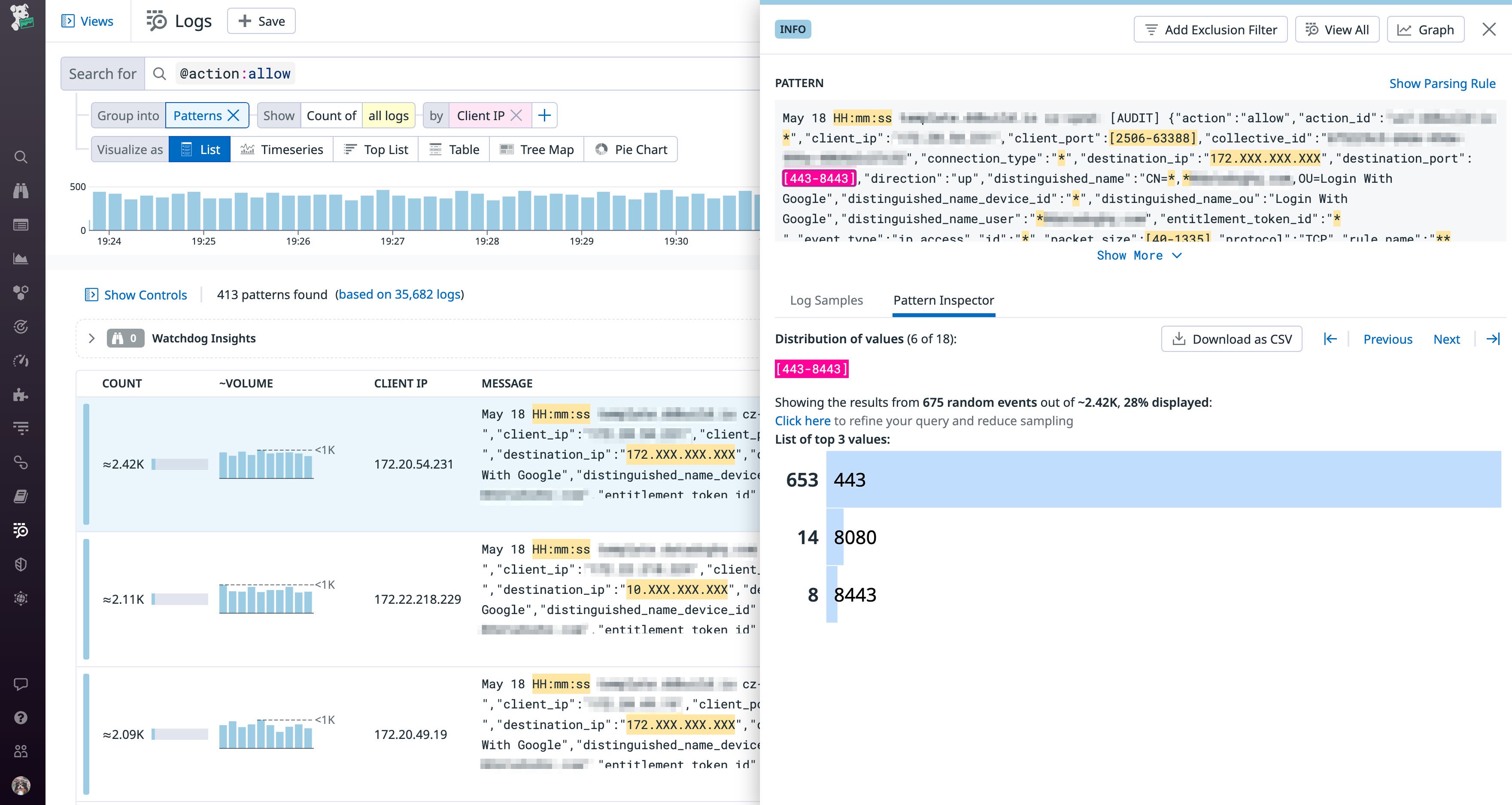 Use Pattern Inspector to identify patterns in logs Use Pattern Inspector to identify patterns in logs