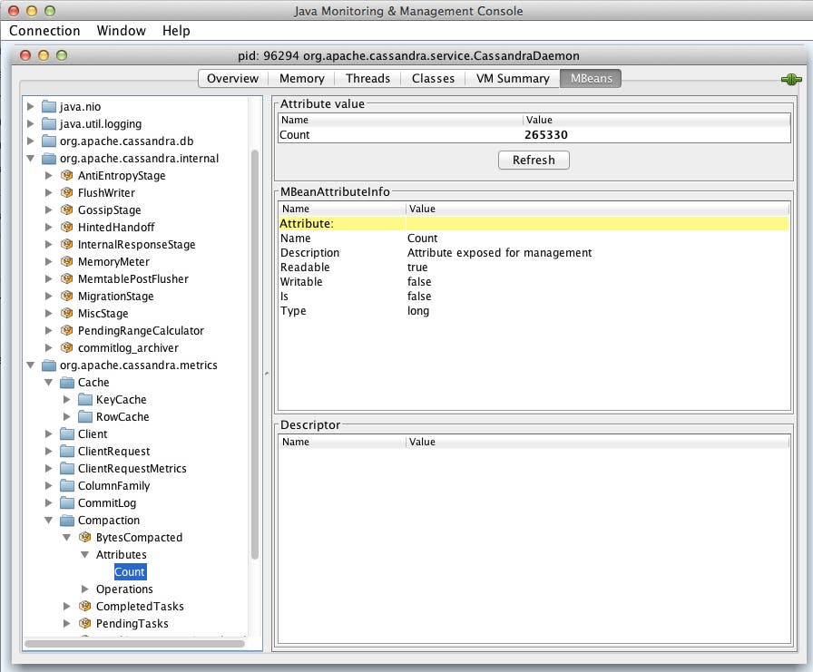 JConsole details JConsole details