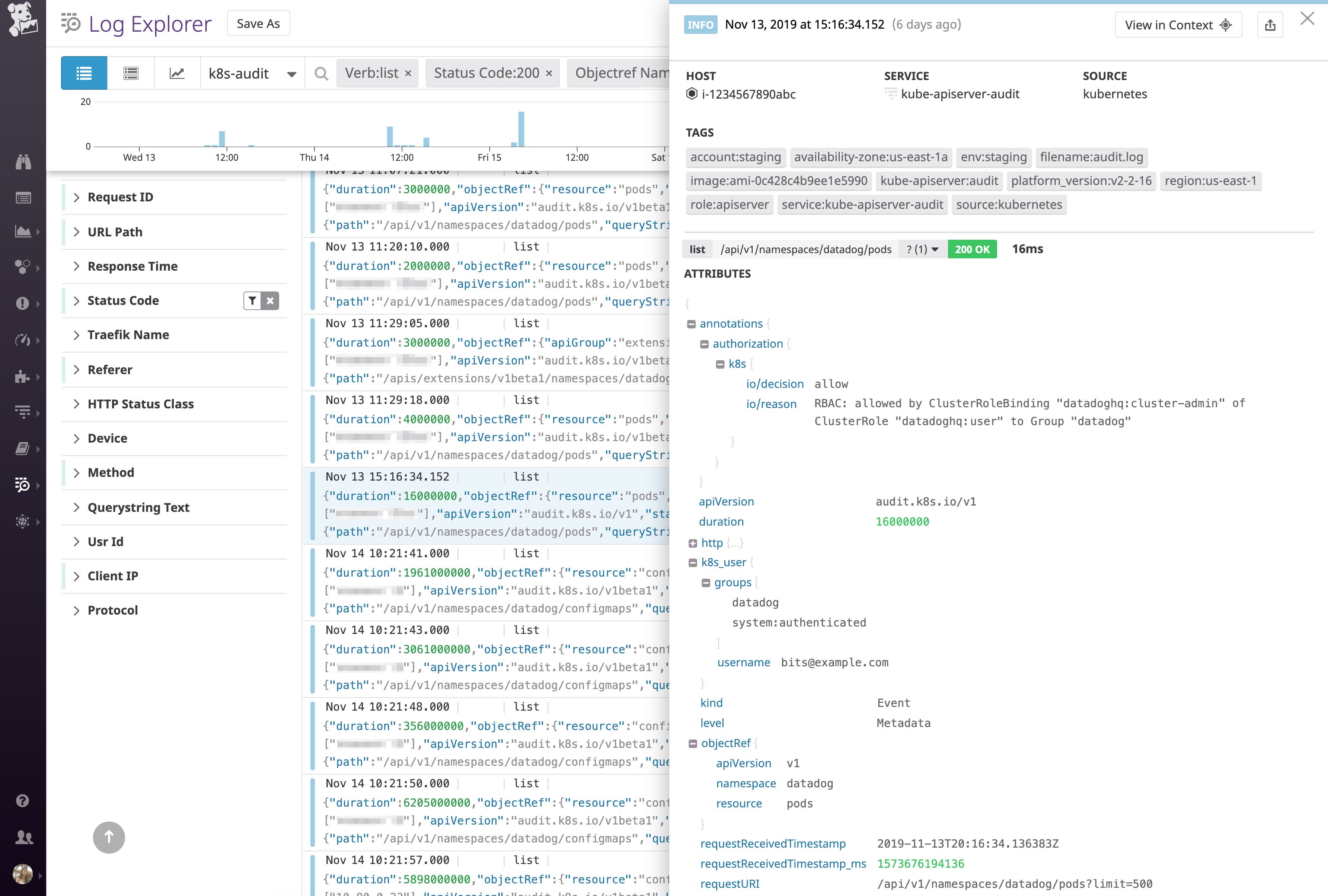 Collect Kubernetes audit logs with Datadog. Collect Kubernetes audit logs with Datadog.