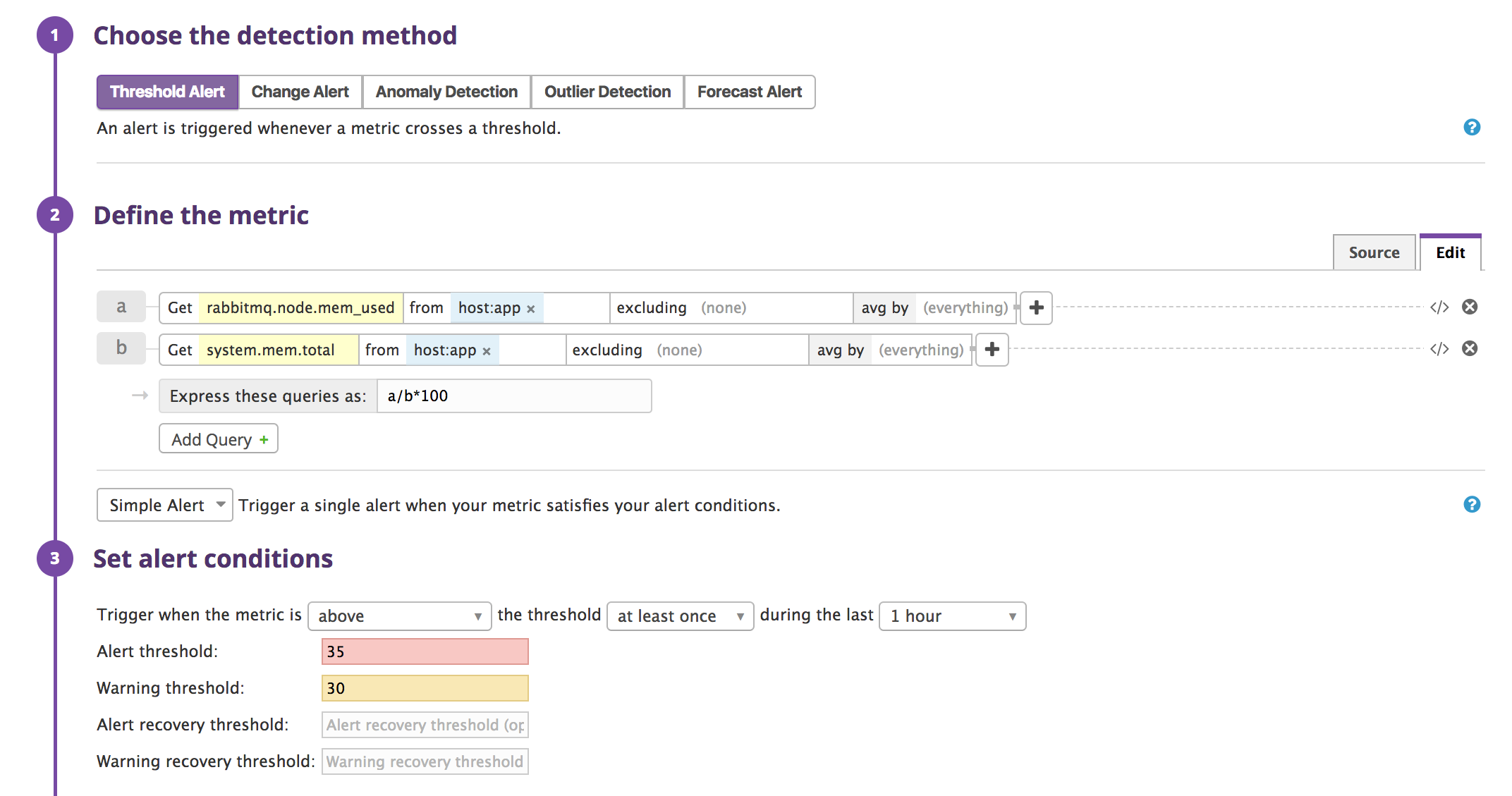 RabbitMQ Performance - Setting an alert for memory alarms