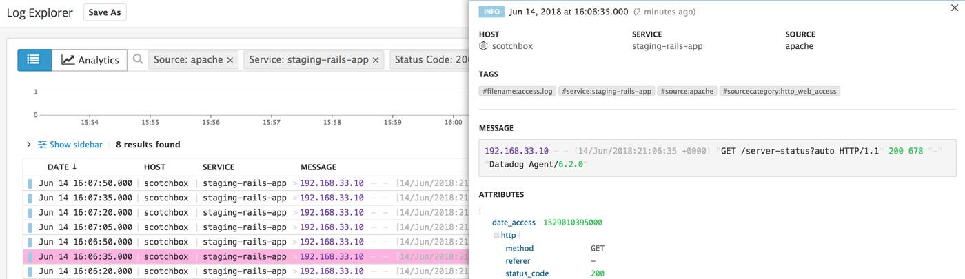 Apache log Apache log