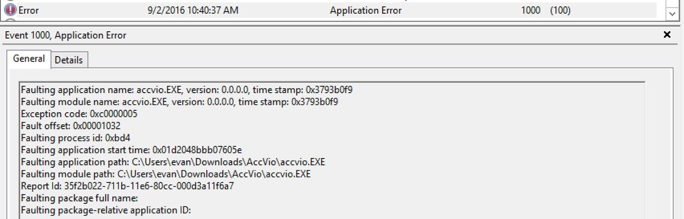 Windows Server 2012 monitoring - Application EventID 1000 Windows Server 2012 monitoring - Application EventID 1000