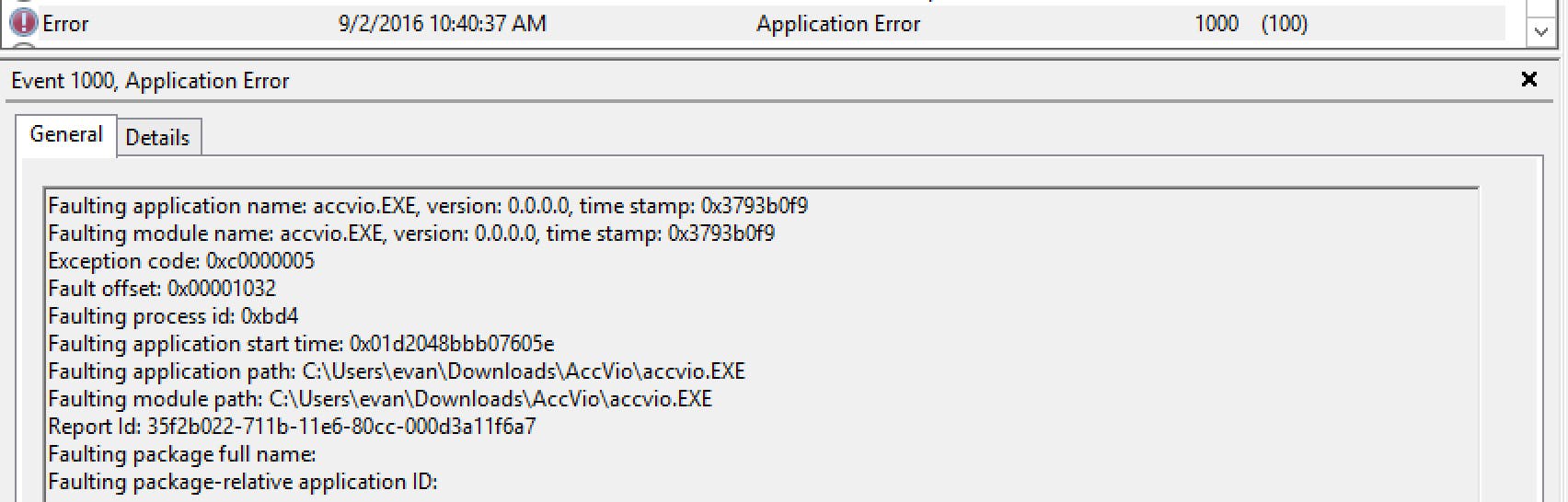 Windows Server 2012 monitoring - Application EventID 1000 Windows Server 2012 monitoring - Application EventID 1000