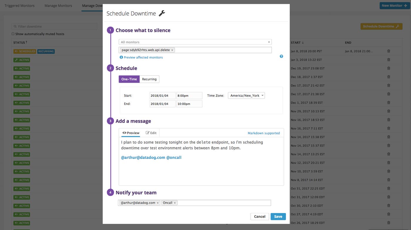 Planned downtime Planned downtime