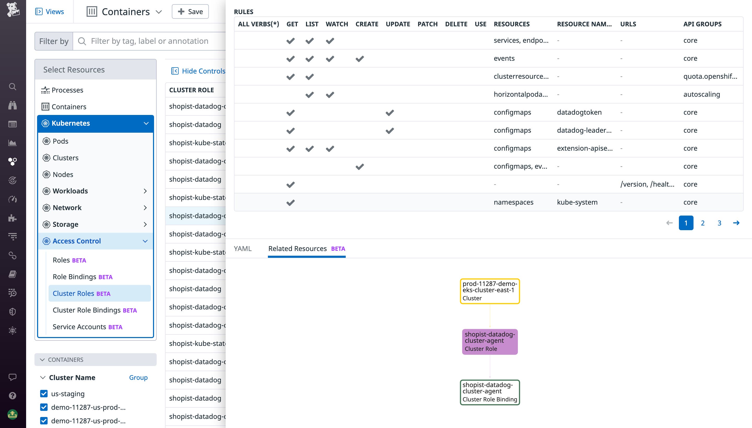 View your ClusterRoles' relevant RoleBindings. View your ClusterRoles' relevant RoleBindings.
