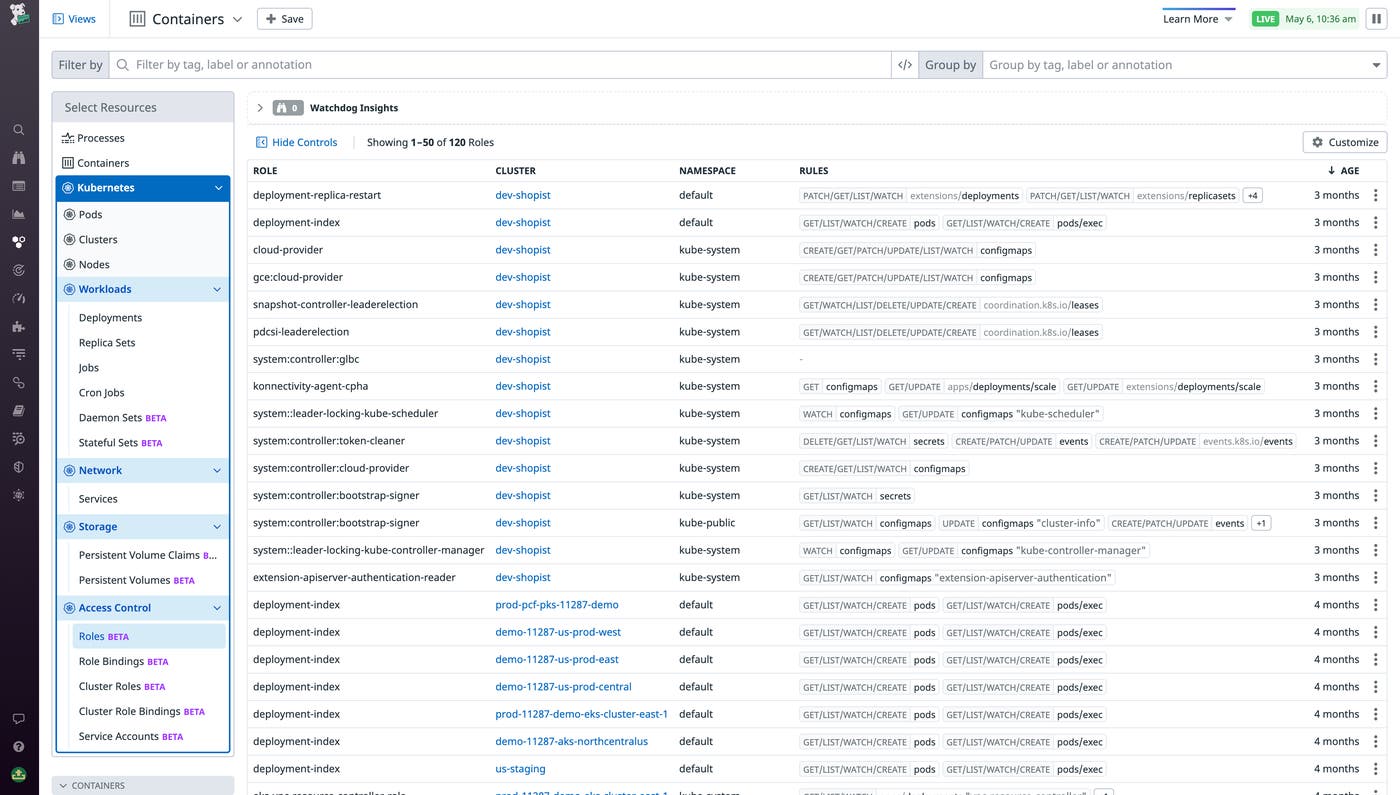 View Role configurations in Live Containers. View Role configurations in Live Containers.