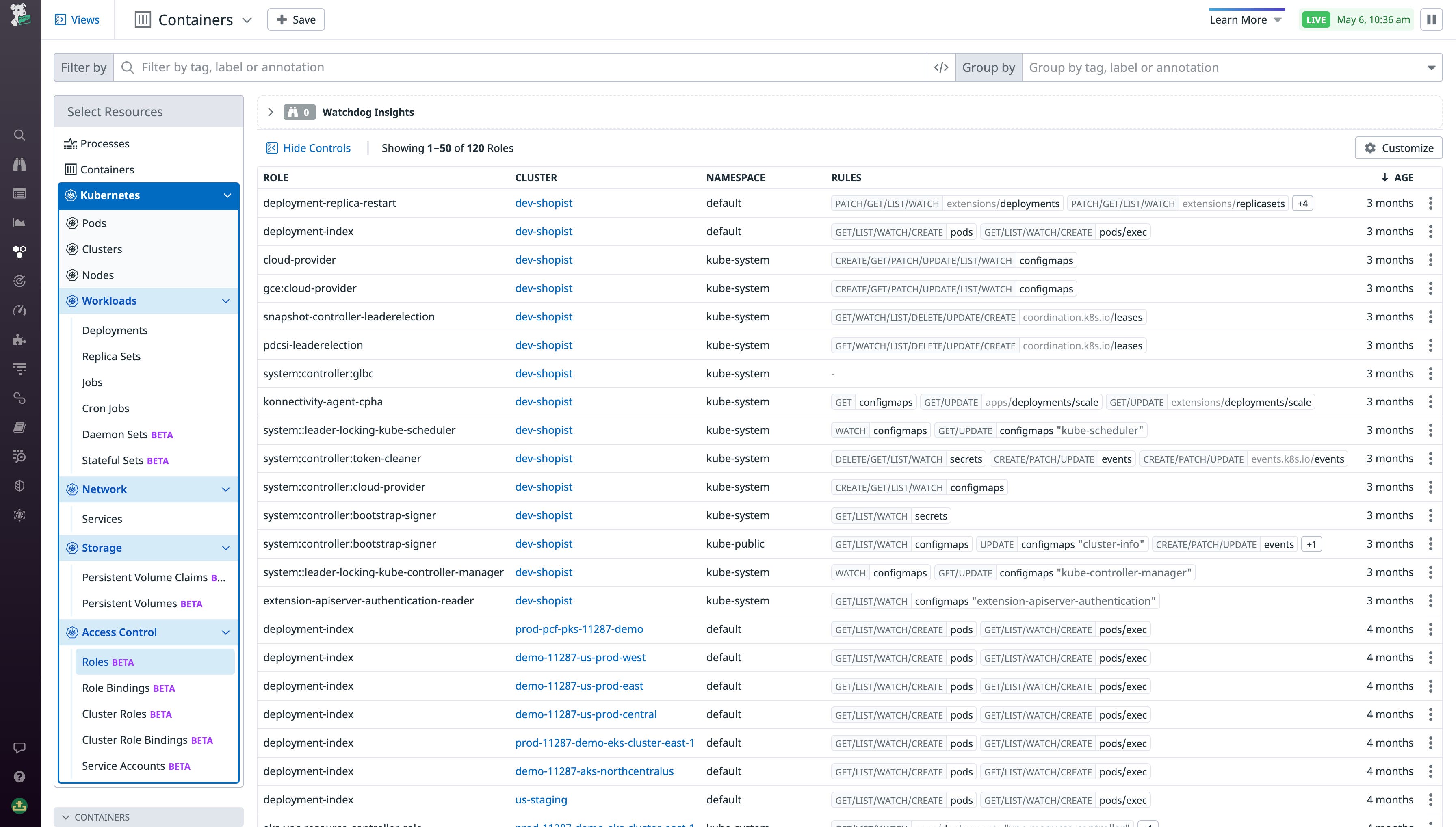 View Role configurations in Live Containers. View Role configurations in Live Containers.