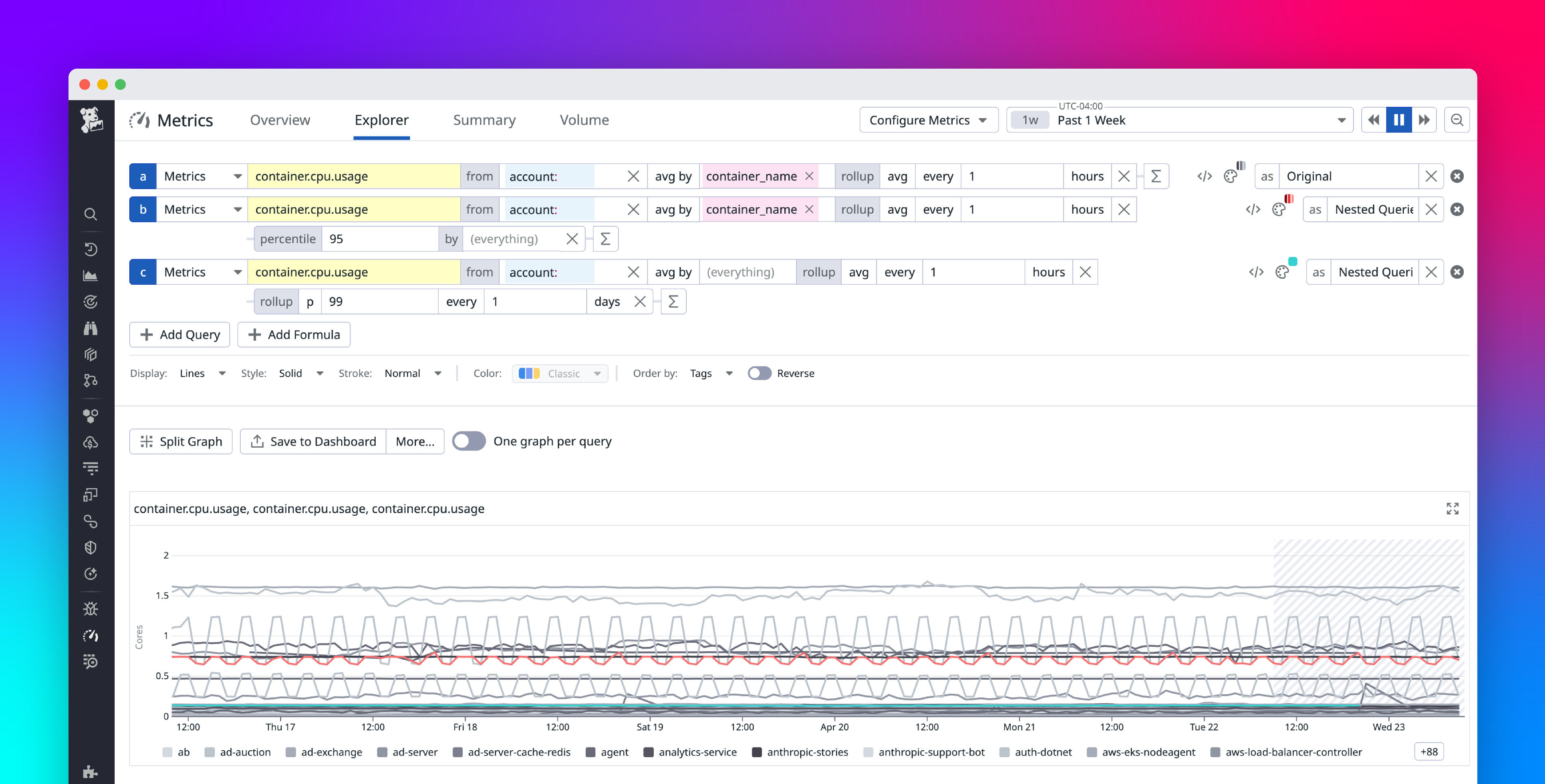 Discover powerful insights with nested metric queries