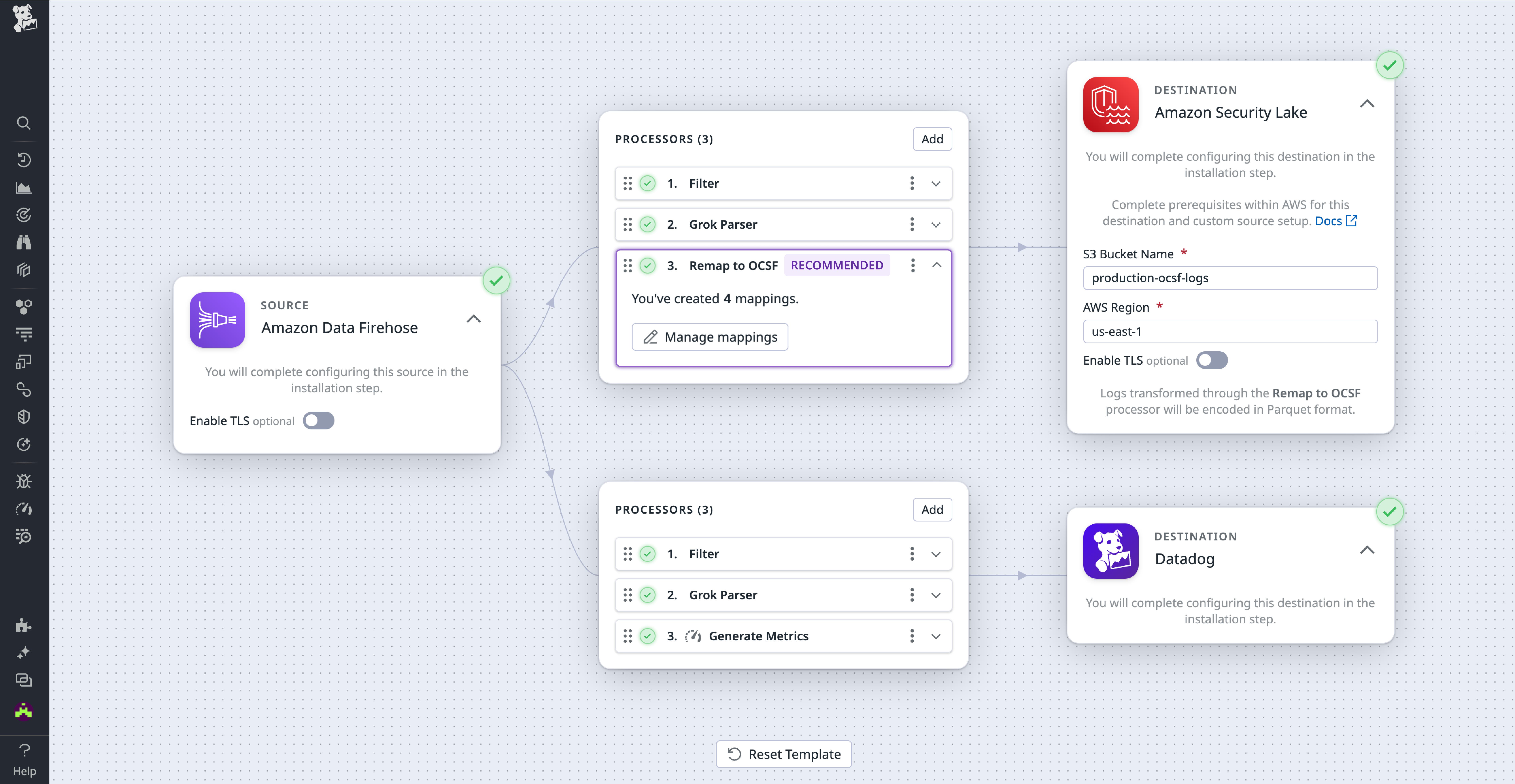 Observability Pipeline with Amazon Security Lake destination Observability Pipeline with Amazon Security Lake destination