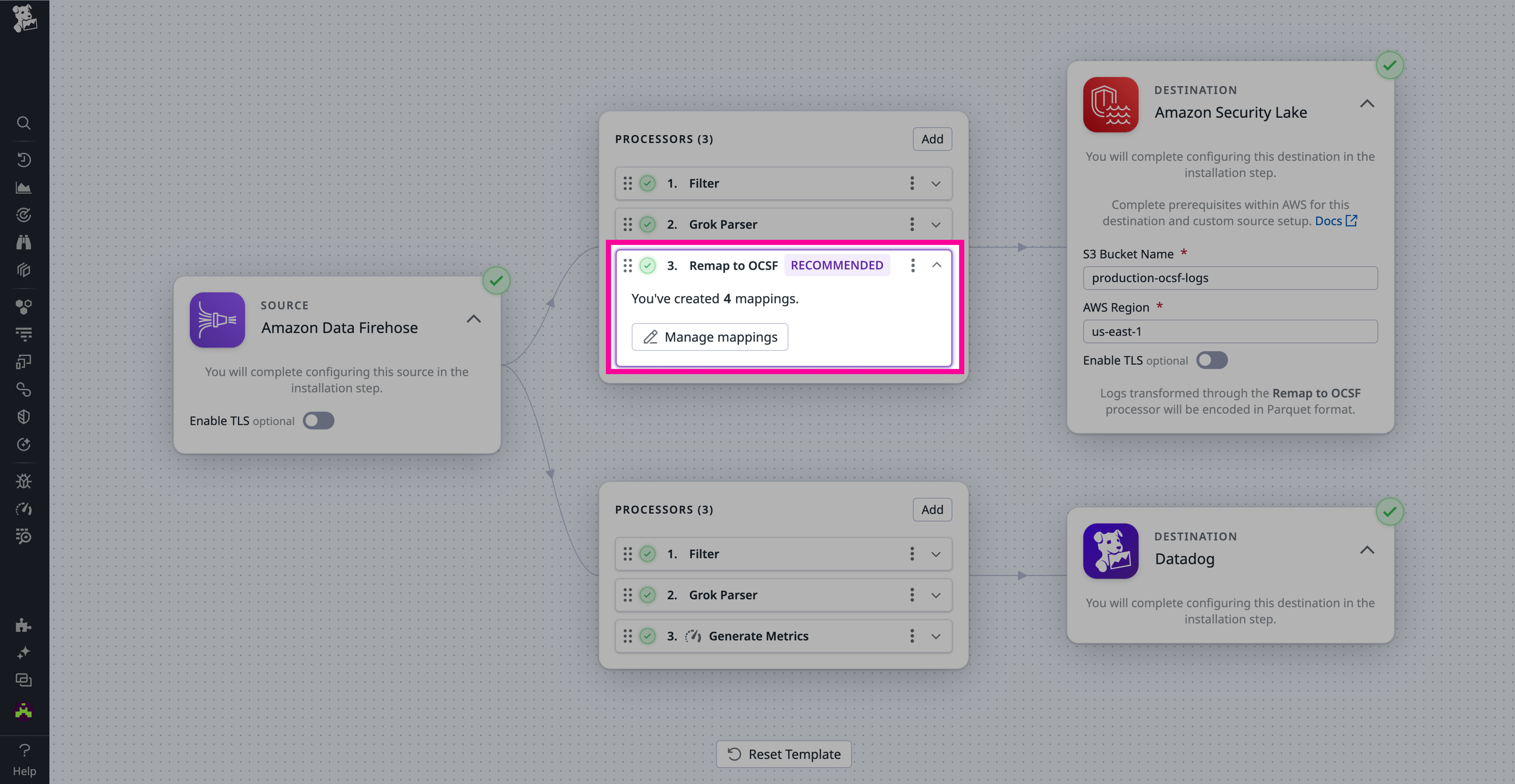 Highlight of OCSF processor in Observability Pipeline with Amazon Security Lake destination Highlight of OCSF processor in Observability Pipeline with Amazon Security Lake destination