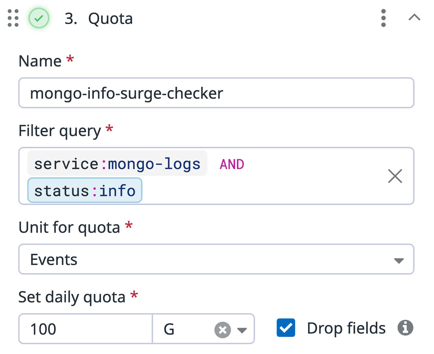 A configured quota processor A configured quota processor