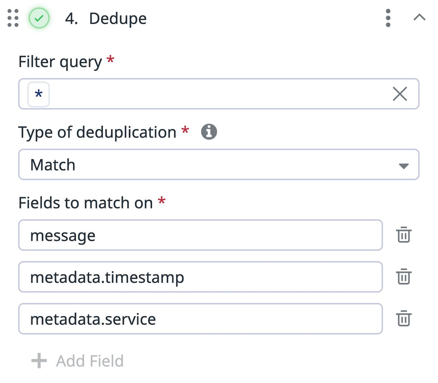 A configured dedupe processor A configured dedupe processor