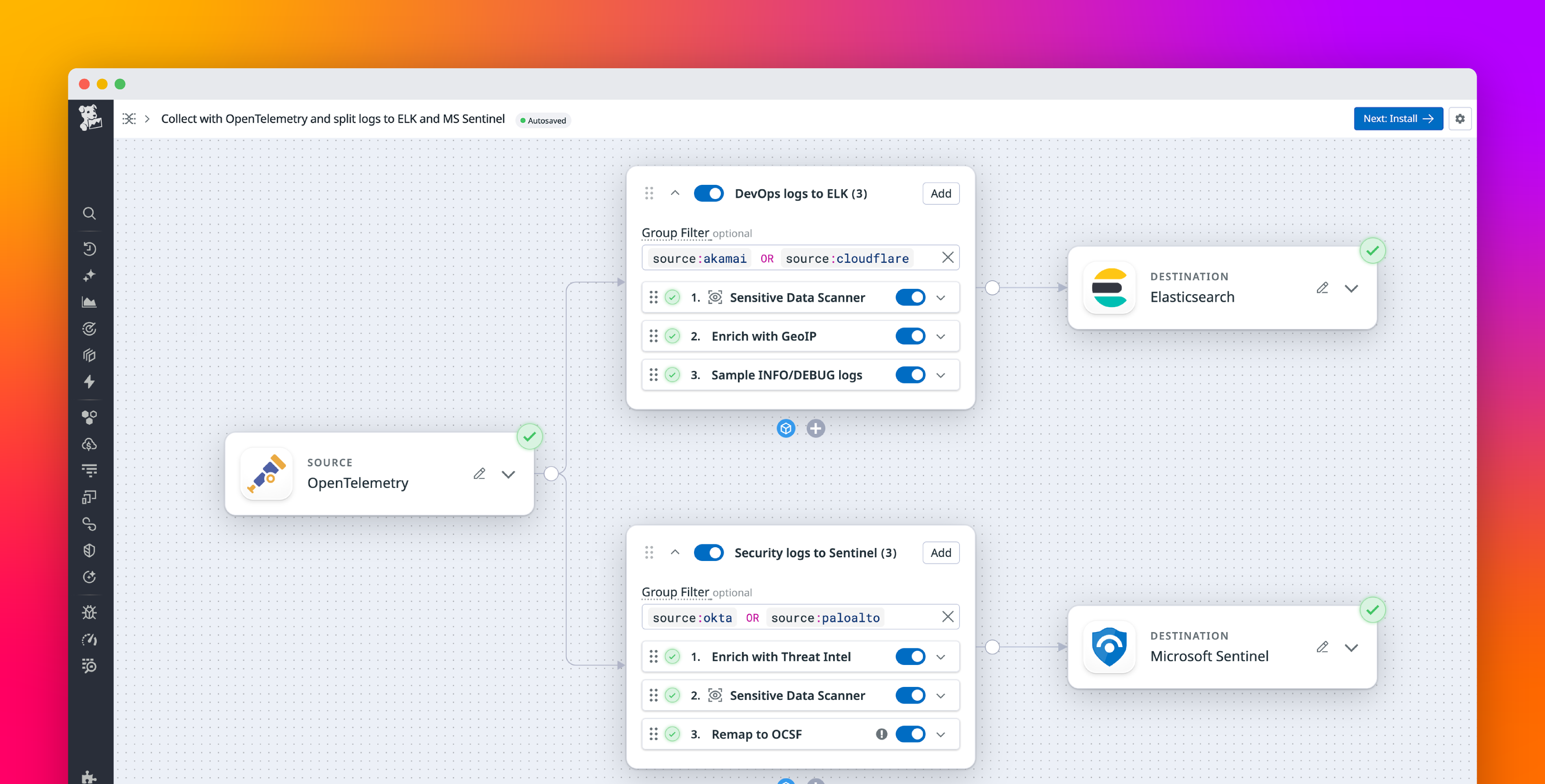 Use OpenTelemetry with Observability Pipelines for vendor-neutral log collection and cost control