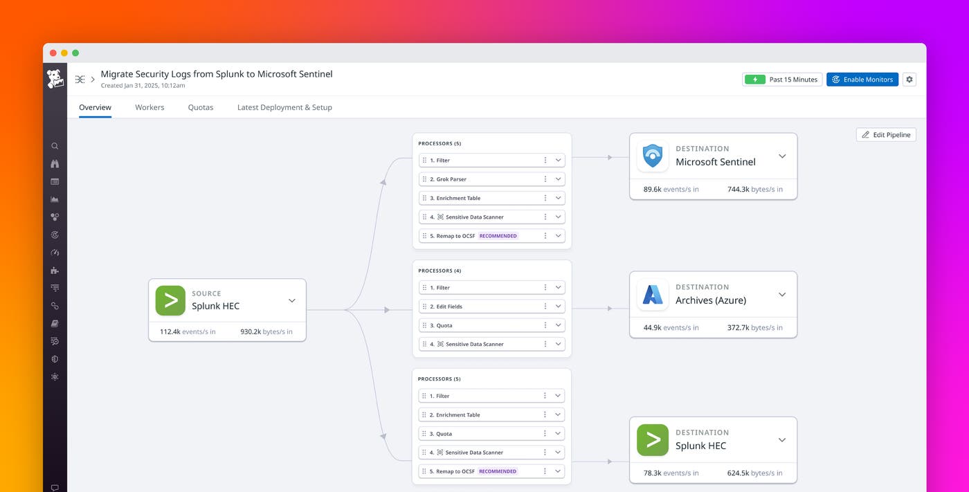 Simplify your SIEM migration to Microsoft Sentinel with Datadog Observability Pipelines Simplify your SIEM migration to Microsoft Sentinel with Datadog Observability Pipelines