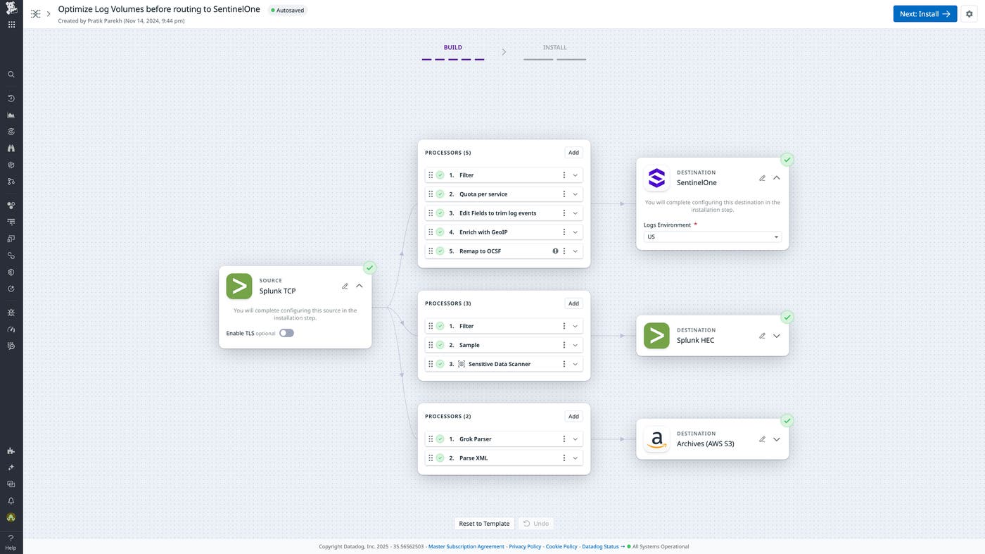 A pipeline that migrates logs from Splunk to SentinelOne. A pipeline that migrates logs from Splunk to SentinelOne.