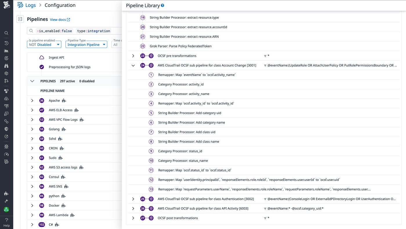 OCSF pipeline for AWS CloudTrail. OCSF pipeline for AWS CloudTrail.