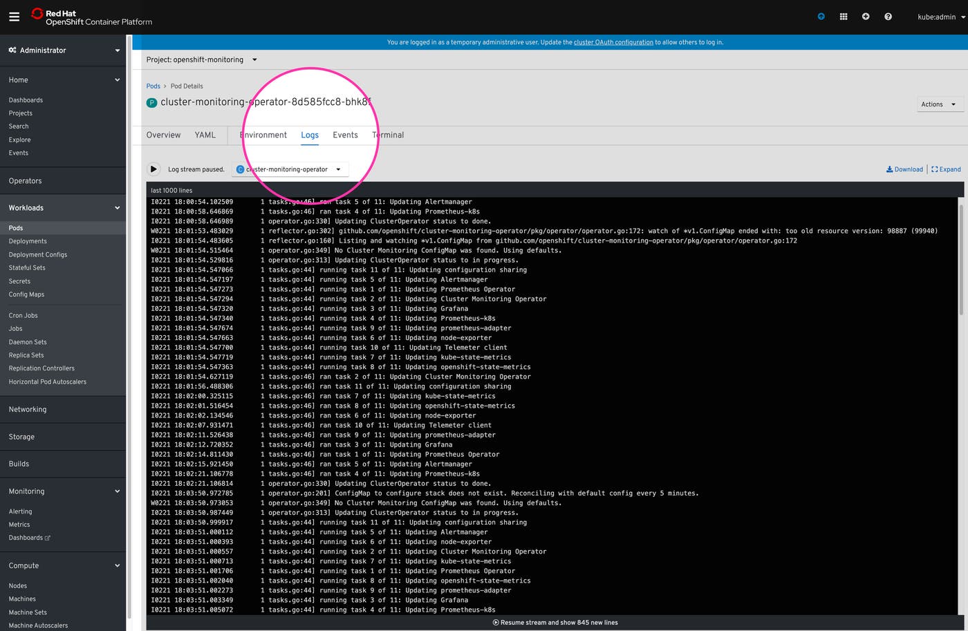 openshift-monitoring-logs