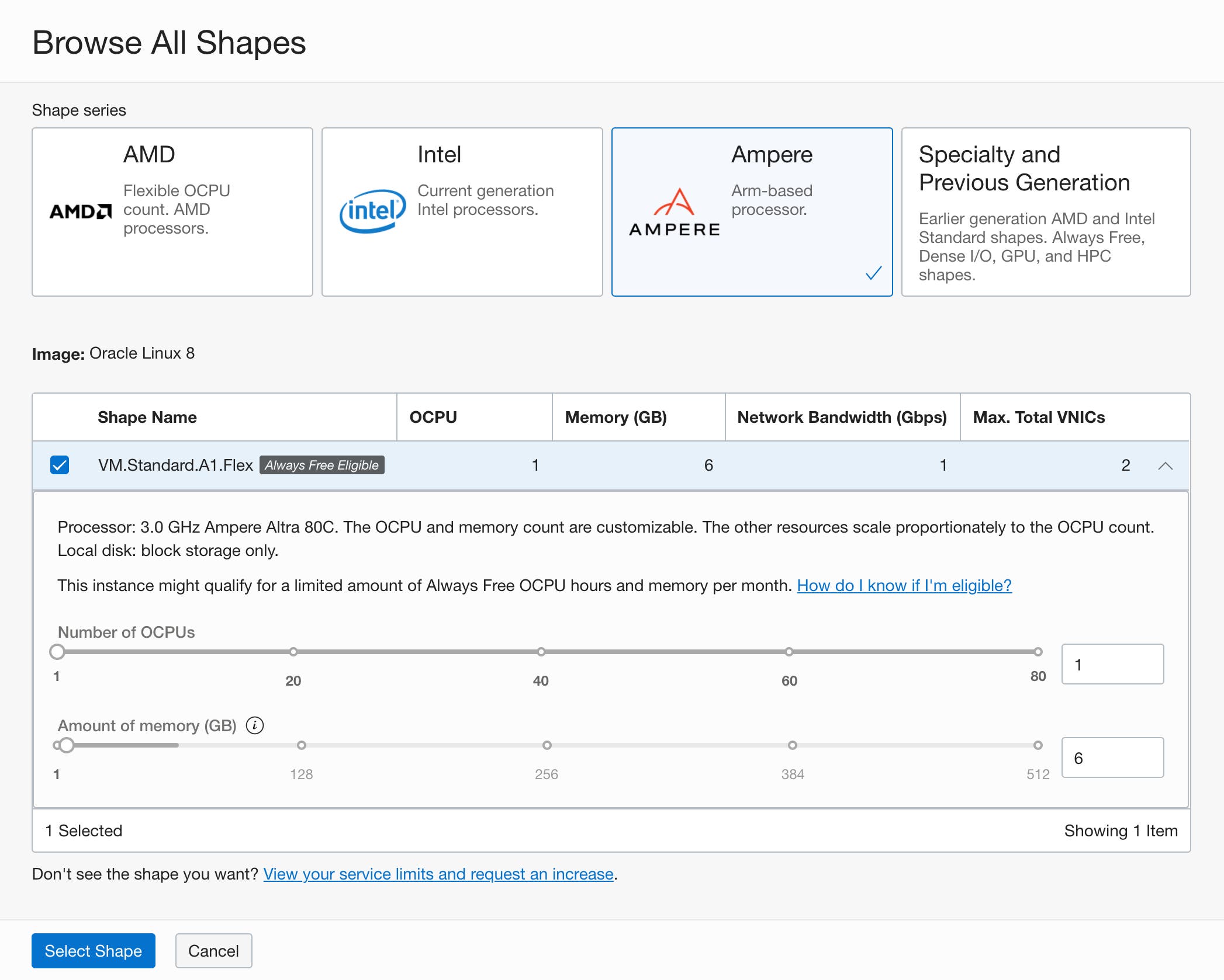Oracle allows you to configure OCPU and memory on its Ampere A1 instances Oracle allows you to configure OCPU and memory on its Ampere A1 instances