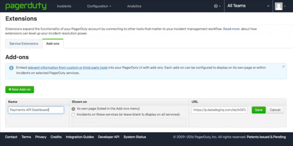 pagerduty add-on pagerduty add-on